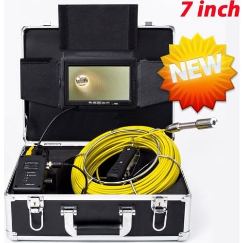 20M 7" 23mm Lens Industrial Drain Pipe Sewer Endoscope Video Camera IP68 Waterproof Used for Underground Pipeline Inspection