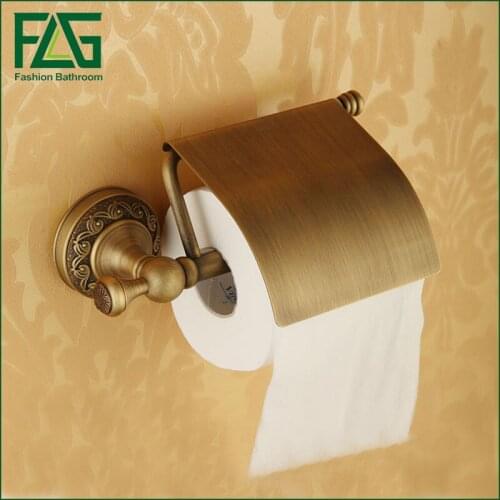 FLG Bathroom Products Banyo Aksesuarlari Antique Copper Toilet Paper Holder Reeling-up Stand Bathroom Accessories