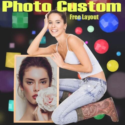 Kexinzu Photo Custom Diamond Painting 5D DIY Picture Rhinestone Diamond Embroidery 3D Cross Stitch Home Wedding Decoration Gift