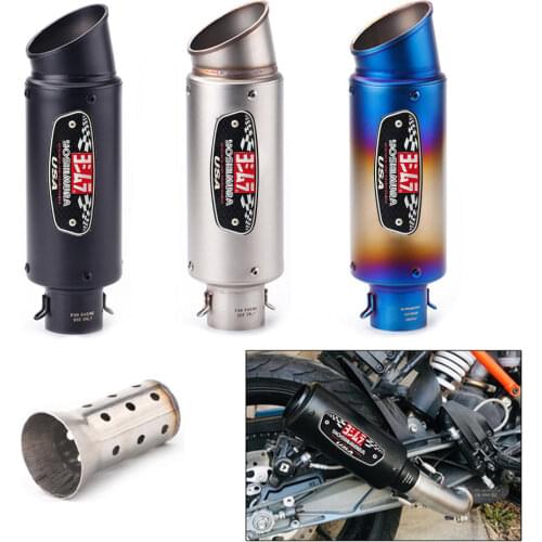 With LOGO Motorcycle Exhaust Pipe 51mm Stainless Steel For KAWASAKI z250 zx-6r ninja zx 250 250f For SUZUKI gsx-s750 gsr 750