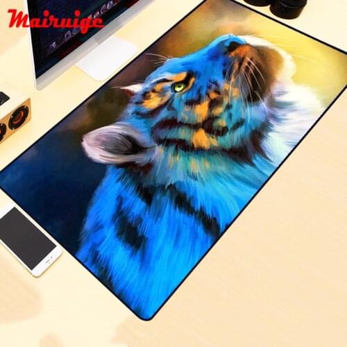 Mairuige Animal Tiger Gaming Mouse Pad Gamer Accessories XXL Anti-slip PC Computer Keyboard Desk Mat Large Mousepad for Csgo/lol