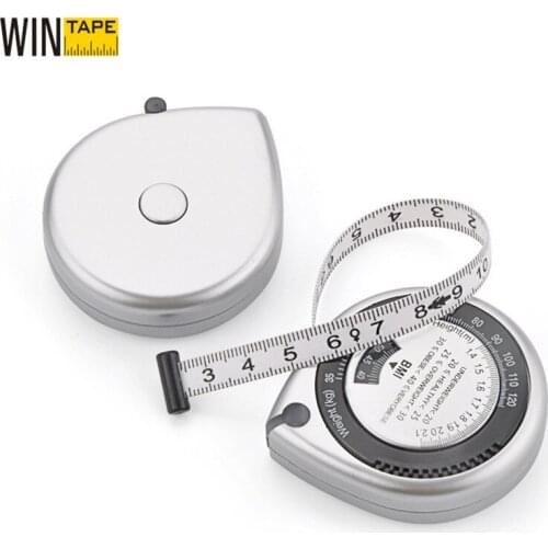 WINTAPE BMI Tape Measure Body Fat Tester Retractable Waist Measuring Tape 1.5m BMI Fitness Tools Scientific Measuring Ruler
