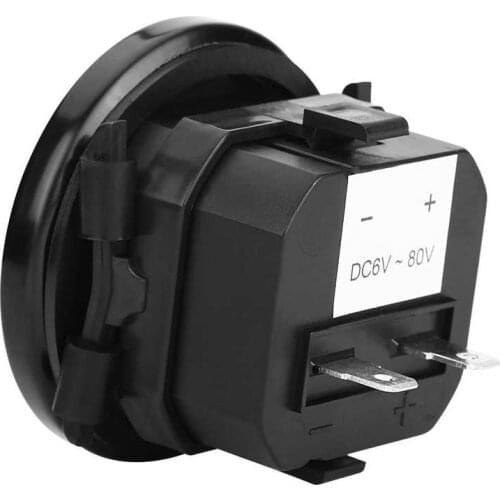 DC 6-80V Round Mechanical Hour Meter Gauge Timer Hourmeter for Car Truck Boat Engine