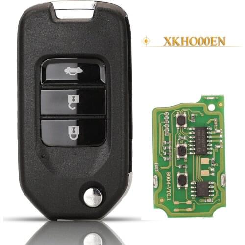 Kutery 3 Buttons Universal Remote Control Car Key For Xhorse Vvdi Fit Honda Fob XKHO00EN