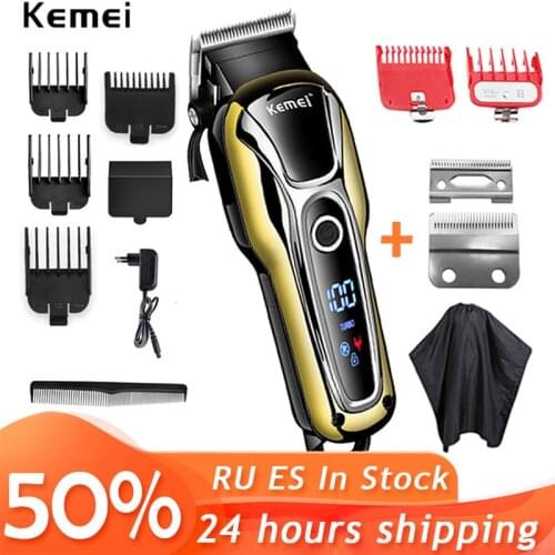 Kemei electric Hair clipper hair trimmer Oil head Hair Clipper Barber Machine professional clipper dressing tool 5