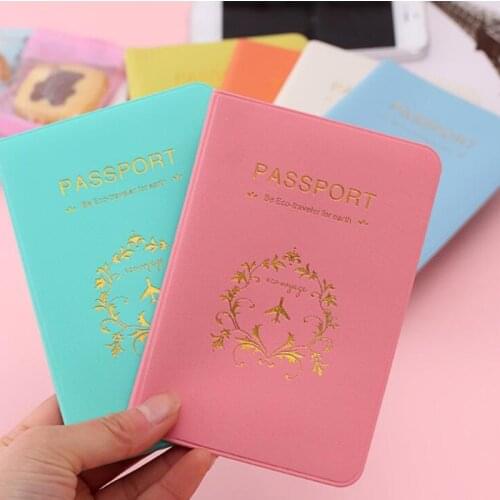13.5*9.3cm Fashion Passport Cover PVC Passport Card & ID Holders 6 Colors Passport Package Multi-function Travel Documents Case