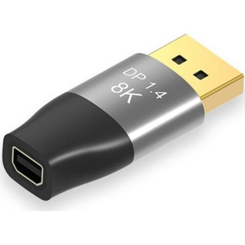 Mini DisplayPort to DisplayPort Adapter 8K Mini DP 1.4 to DP 1.4 Bidirectional Video Audio Cable Extender 32.4 Gbps For Laptop