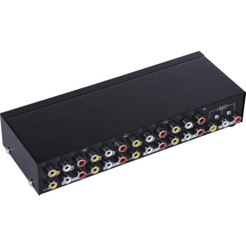 MT-VIKI 8 Port AV RCA Video Audio Switch Analog Signal Source Selector 8 In 1 Out MT-831AV