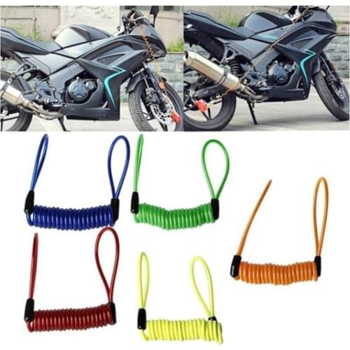 Portable Universal 1.2M Wire Bicycle Lock Spring Reminder Anti-theft Lock Rope for Motorcycles Bikes Scooters Safety Lanyar