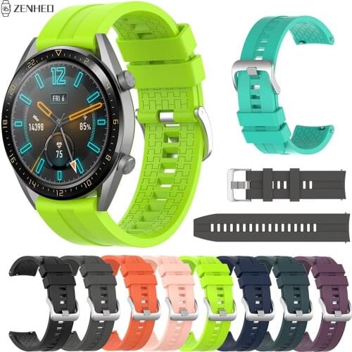 Silicone Wrist Strap For Huawei Watch GT GT2 42mm 46mm Smart Watch Band Replacement Watchband For Huawei Honor Magic