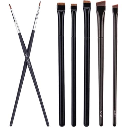 Thin Eyeliner Make Up Brush Fine Liner Brushes Professional Small Angled Eyebrow Brush High Quality Brow Eye Contour Makeup Tool