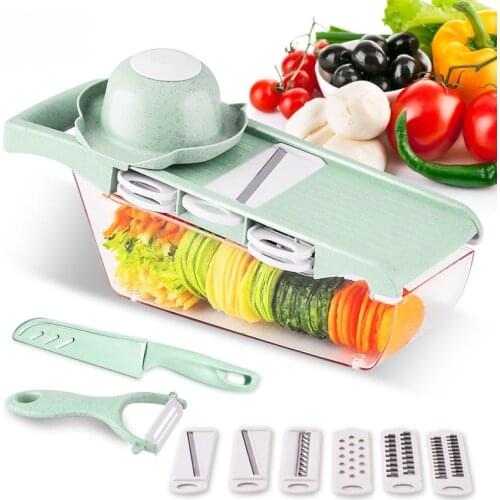 High Quality Vegetable Cutter with Steel Blade Slicer Potato Peeler Carrot Cheese Grater Vegetable Slicer Kitchen Accessories