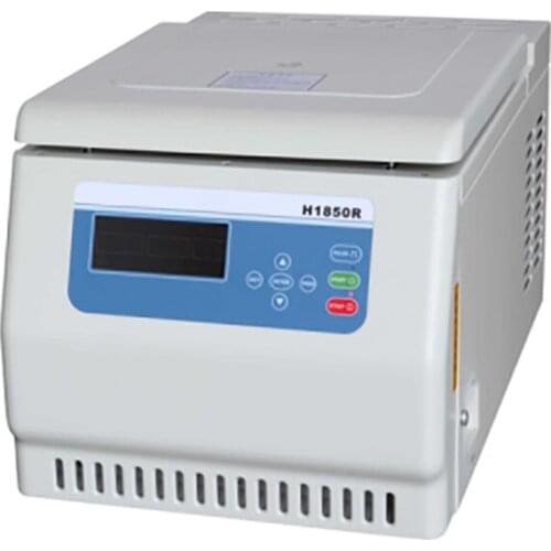H1850R Tabletop High Speed Refrigerated Centrifuge, Maximum Speed 18500rpm, Maximum RCF 23797xg, Maximum Capacity 4x100ml