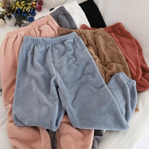 Women Underwear Thermal Winter Pants Women Elastic Outerwear Warm Velvet Trousers For Women Long Pants Woolen Loose Pants Women