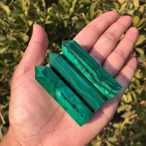 1 Pc Natural Stone Crystal Point Malachite Tower Quartz Healing Stone Home Decoration Ornament Specimen Mineral