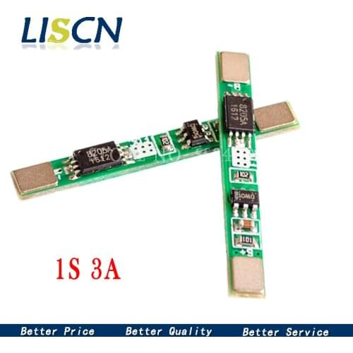 10PCS 1S 3.7V 3A li-ion BMS PCM battery protection board pcm for 18650 lithium ion li battery