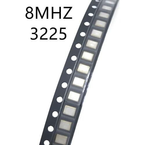 10PCS 3.2x2.5 3225 4 feet 8MHz 8.000MHz passive SMD quartz crystal oscillator