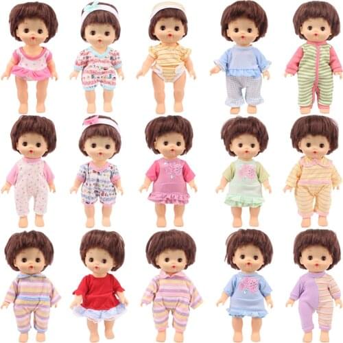 15 Styles Nenuco Doll & Milu Doll Clothes Cute Striped Style Doll Accessories For 25Cm Mellchan Baby,Toy Gifts For Children‘s