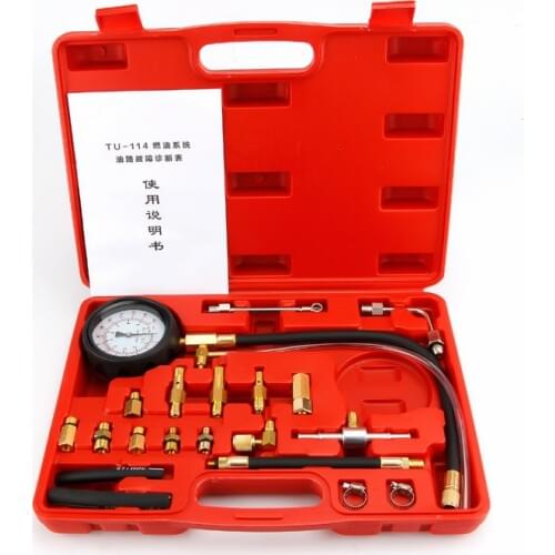 20Pcs Professional Vehicle Fuel Injection Pressure Gauge Meter Manometer Engine oil pressure tester gauge diagnostic test kit