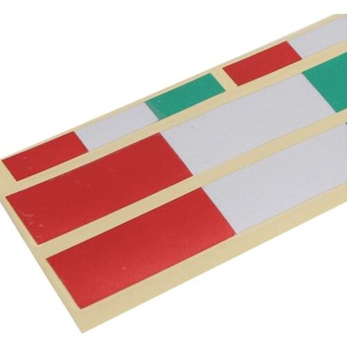 3 Pcs Reflective Vinyl Italy Flag Sticker Motocycle Car Decals