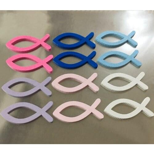 50pcs/lot Size:35*15mm Kawaii fish shape wooden buttons, Painting button for DIY, Wooden DIY crafts accessories (kk-344)