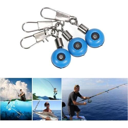 50pcs/lot Fishing Line Hook Swivels Shank Snap Swivel Clip Connector Interlock Snap Sea Space Beans Lure Fishing Hooks Connector