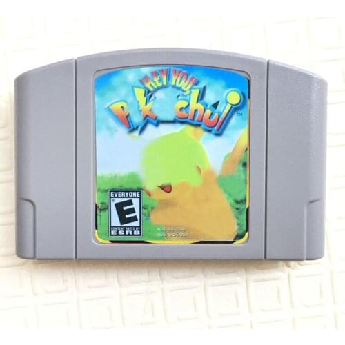 English Language Video Game for 64 Bit Console USA NTSC Version Hey You Pikac Video card xiao