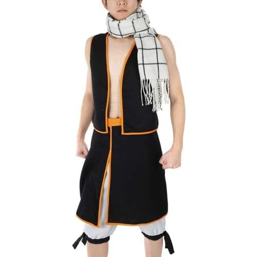 Anime FAIRY TAIL Cosplay Etherious •Natsu • Dragneel Cosplay Costumes suit Europe Free Shippingan size