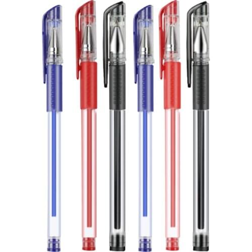 FREE SHIPPING30pcs/lot 0.5mm Student Office Stationery Red Blue Black Simple Writing Creative Novelty Gel Pen