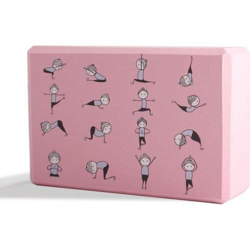 Yoga Block EVA Foam Brick Stretching Aid Printed Yoga Block Gym Pilates Yoga Blocks Exercise Fitness Sport