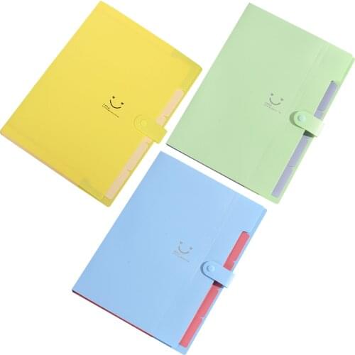 5-Pocket Expanding File Folder A5 Letter Size Expandable Accordion Document Organizer for School Office Home Supplies