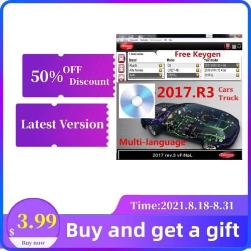 For DS150E 2021 Newest vd 2017.R1 software keygen free activate for delphis for autocome add 2017 year model car trucks