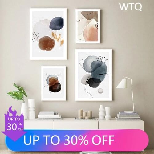 Geometry Poster Color Block Line Wall Art Paintings Abstract Canvas Print Posters Minimalist Wall Pictures Home Room Decoration