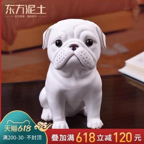 Mud "starling dog" ceramic dog place to live in the living room a study desktop decoration gifts furnishing articles