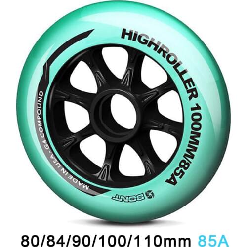 8pcs 100% Original Bont Highroller Speed Skates Wheels High Response 80/84/90/100/110mm 85A Inline Speed Racing Skating Tires