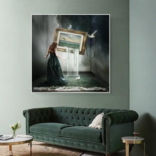 Creative Beauty Art Canvas Painting for Living Room Wall Decor Posters and Prints Wall Pictures Modern Home Decoration