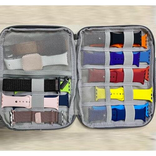 Multifunction Portable Watch Strap Organizer WatchBand Box Storage Bag Watchband Holder Watch Travel Case Pouch For Apple Huawei