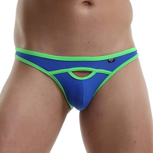 Mens Underwear Sexy Low Rise Briefs Breathable Bulge Pouch Knickers Panties Male Underpants Comfortable Hollow Out Intimates