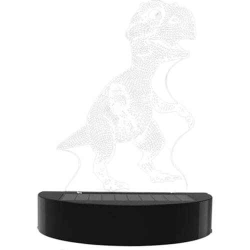 Novelty Solar Powered Garden Stake Night Light Illusion Dinosaur Nightlight Waterproof Lamp Outdoor Terraces Patio Decoration