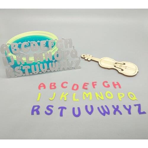 26 letter decor card, metal cutting, cutting album, DIY paper process template