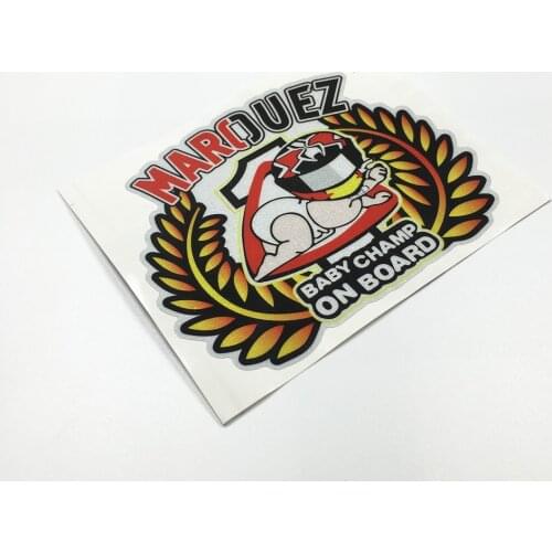 Motor Helmet Racing GP Sticker Decals for Baby Champ on Board Truck Car Vans Motorcycle Scratches Cover