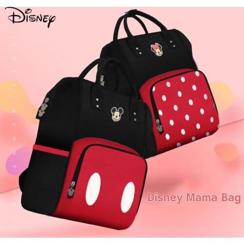 Disney mommy bag Mickey Minnie Diaper Bag Baby Care Nappy Bag Travel Stroller Usb Heating Maternity Accessories Backpack Baby