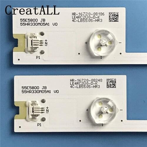 LED Backlight strip for TCL 55'' TV L55E5800A-UD D55A561U B55A558U B55A658U 55E5800 JB 55HR330M05A1 V0 4C-LB5505-HR2 HR3 YH1