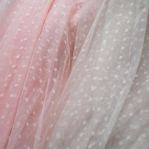 Sewing fabric Tutu dot point mesh fabric polka dot tulle skirt mesh fabric for couture designer wedding gown dress fabric 5Yards