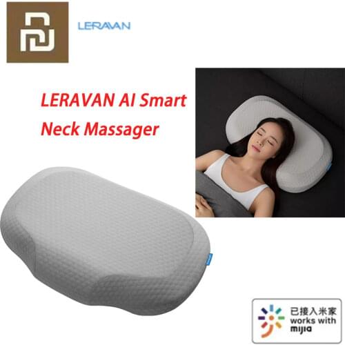 Xiaomi LERAVAN AI Smart Neck Massager Sleep Pillow Multifunction Airbag Electric Massage Hot Compress Foam Work With Mijia APP