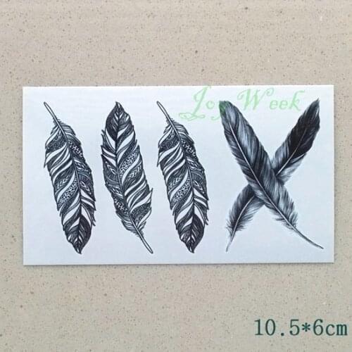 Waterproof Temporary Tattoo sticker feather tattoo totem tatto stickers flash tatoo fake tattoos for men women girl