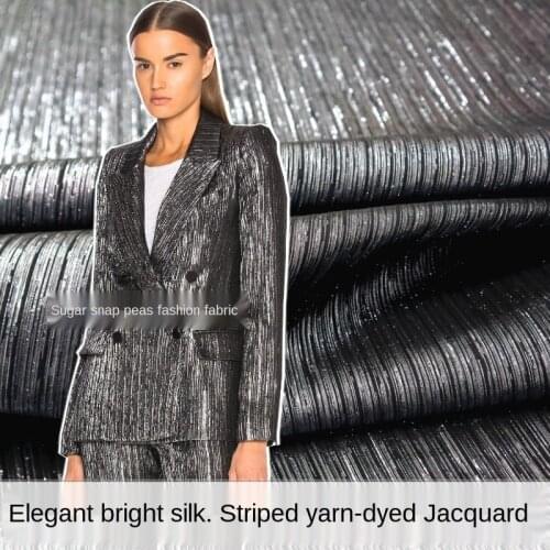 Gold stripe three-dimensional yarn-dyed jacquard fabric, sewing fabric factory shop is not out of stock