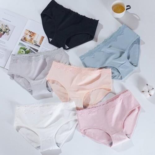 2019 briefs for women fashion sexy cotton sexy underwear girl woman panties Solid seamless panties Mid-Rise cpanties for women