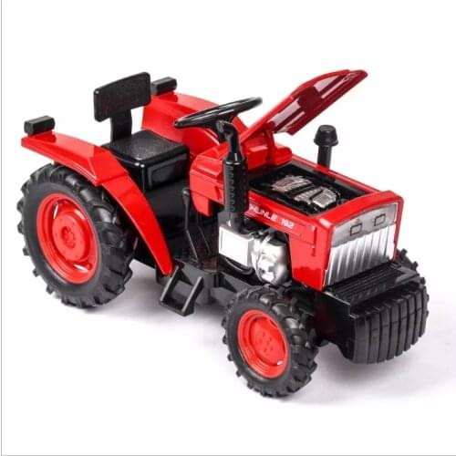 1: 32 Simulation Farm Special Tractor Sound And Light Open Door Childrens Toy Alloy Car Model Boys Birthday Gift Red