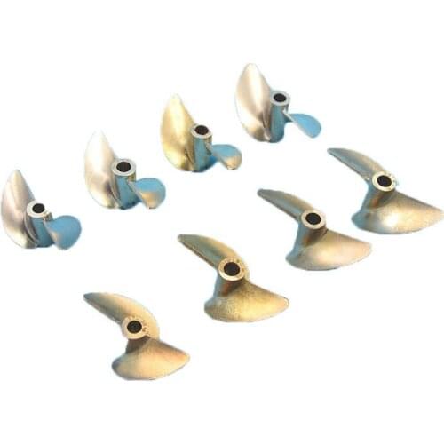 1PC Copper 2-blade Propeller Delicate Paddle CW CCW Prop Dia 36/37/38/40/42/45mm Inner Dia 4/4.76mm Pitch 1.9 for RC Model Boat